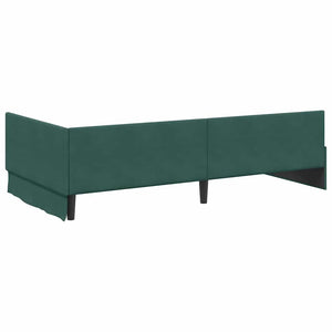 Struttura Letto Angolare con Materasso 2 pcs Verde Velluto 3393636