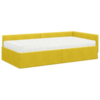 Struttura Letto Angolare con Materasso 2 pcs Giallo Velluto 3393640