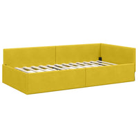 Struttura Letto Angolare con Materasso 2 pcs Giallo Velluto 3393640