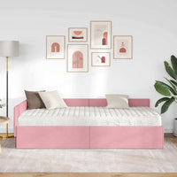 Struttura Letto Angolare con Materasso 2 pcs Grigio Velluto 3393647