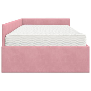 Struttura Letto Angolare con Materasso 2 pcs Grigio Velluto 3393647