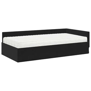 Struttura Letto Angolare con Materasso Altro 2 pcs Nero Velluto 3393649