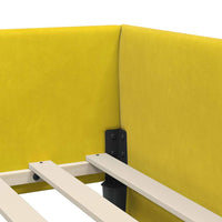Struttura Letto Angolare con Materasso 2 pcs Giallo Velluto 3393650