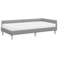 Struttura Letto Angolare con Materasso 2 pcs Grigio chiaro 3393653