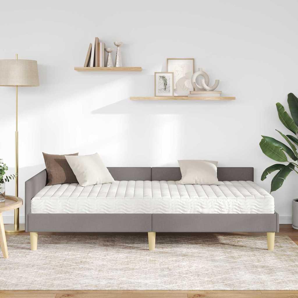 Struttura Letto Angolare con Materasso 2 pcs Talpa Tessuto