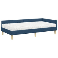 Struttura Letto Angolare con Materasso Altro 2 pcs Blu Tessuto 3393660