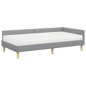 Struttura Letto Angolare con Materasso 2 pcs Grigio chiaro 3393661