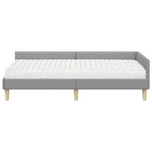 Struttura Letto Angolare con Materasso 2 pcs Grigio chiaro 3393661