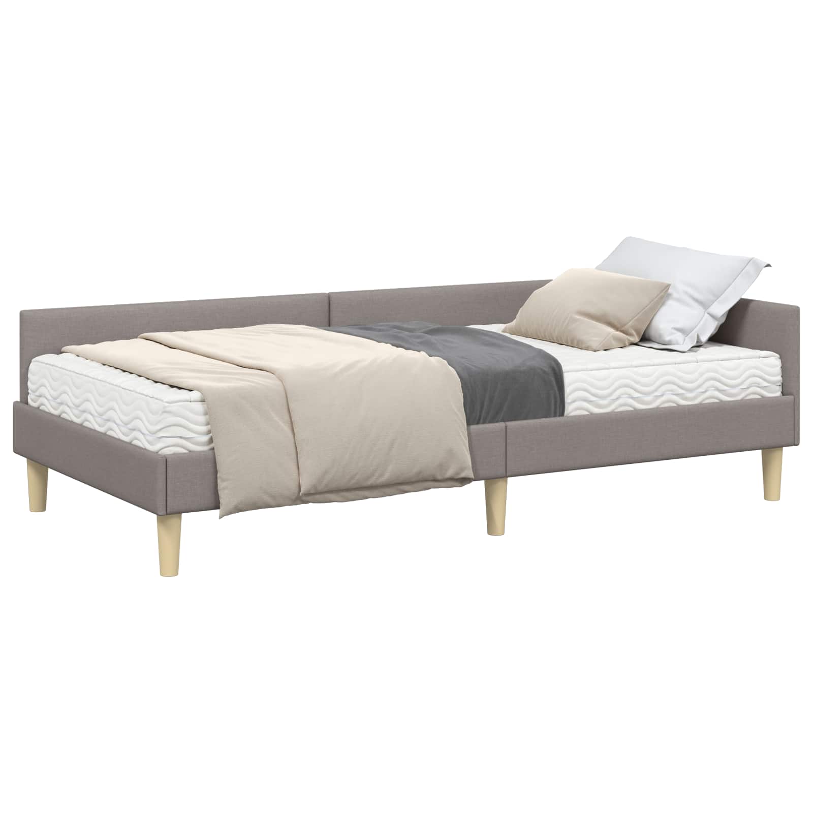 Struttura Letto Angolare con Materasso 2 pcs Talpa Tessuto 3393666