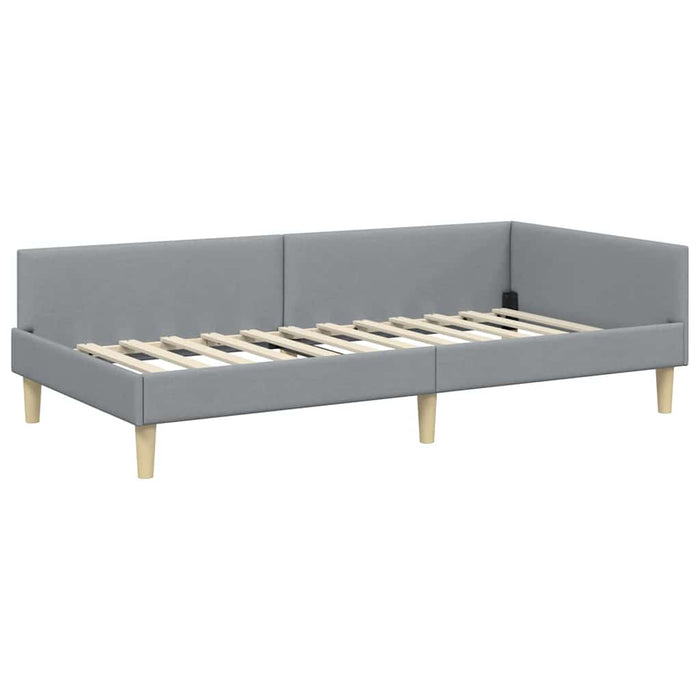 Struttura Letto Angolare con Materasso 2 pcs Grigio chiaro 3393669