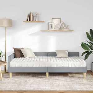 Struttura Letto Angolare con Materasso 2 pcs Grigio chiaro 3393677