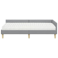 Struttura Letto Angolare con Materasso 2 pcs Grigio chiaro 3393677