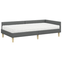 Struttura Letto Angolare con Materasso 2 pcs Grigio Tessuto 3393678