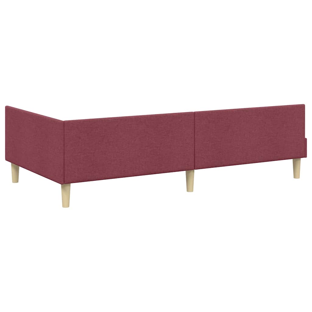Struttura Letto Angolare con Materasso 2 pcs Grigio Tessuto 3393680