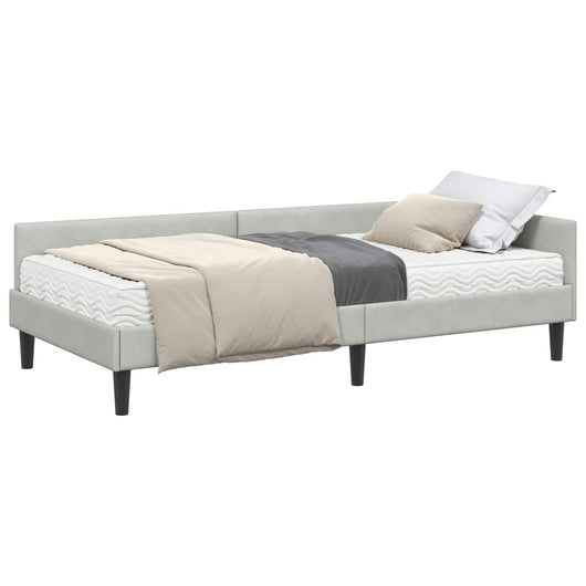 Struttura Letto Angolare con Materasso 2 pcs Grigio chiaro 3393686