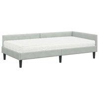Struttura Letto Angolare con Materasso 2 pcs Grigio chiaro 3393686