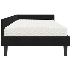 Struttura Letto Angolare con Materasso Altro 2 pcs Nero Velluto 3393691