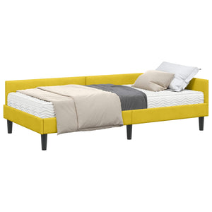 Struttura Letto Angolare con Materasso 2 pcs Giallo Velluto 3393692