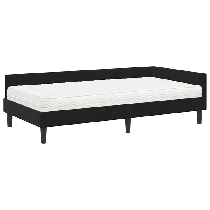 Struttura Letto Angolare con Materasso Altro 2 pcs Nero Velluto 3393701