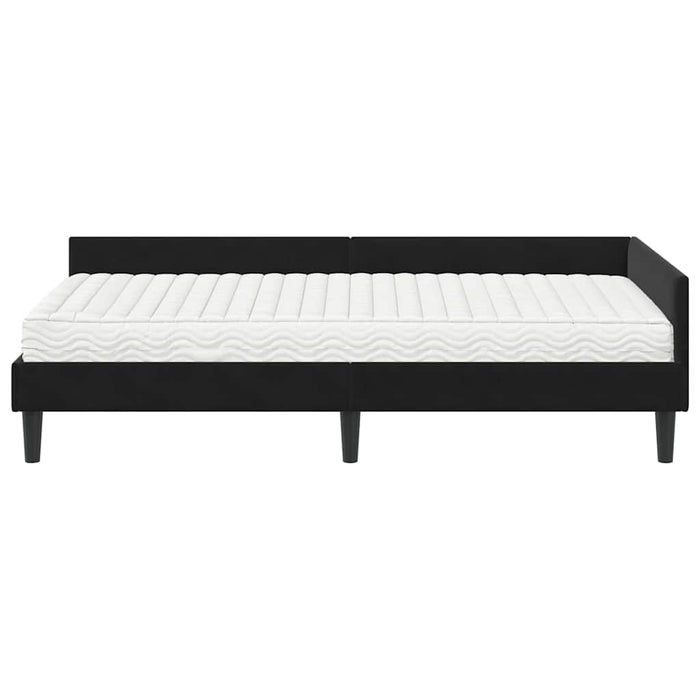 Struttura Letto Angolare con Materasso Altro 2 pcs Nero Velluto 3393701