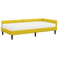 Struttura Letto Angolare con Materasso 2 pcs Giallo Velluto 3393702