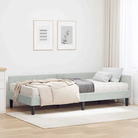 Struttura Letto Angolare con Materasso 2 pcs Grigio chiaro 3393706