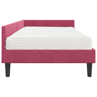 Struttura Letto Angolare con Materasso 2 pcs Verde Velluto 3393710