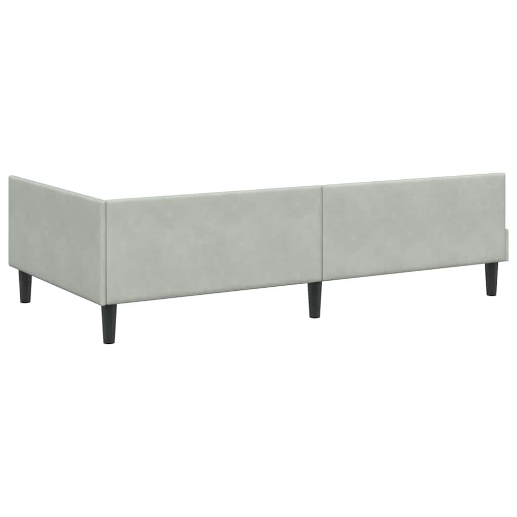 Struttura Letto Angolare con Materasso 2 pcs Grigio chiaro 3393716
