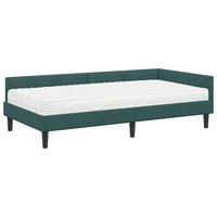 Struttura Letto Angolare con Materasso 2 pcs Verde Velluto 3393718