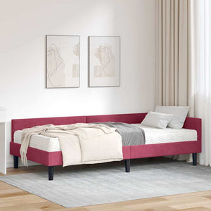 Struttura Letto Angolare con Materasso 2 pcs Verde Velluto 3393720