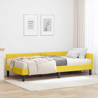 Struttura Letto Angolare con Materasso 2 pcs Giallo Velluto 3393722