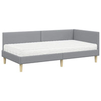 Struttura Letto Angolare con Materasso 2 pcs Grigio chiaro 3393725