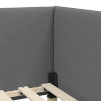 Struttura Letto Angolare con Materasso 2 pcs Grigio Tessuto 3393734