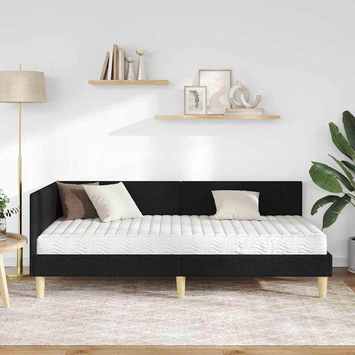 Struttura Letto Angolare con Materasso 2 pcs Verde Tessuto 3393735