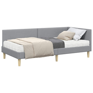 Struttura Letto Angolare con Materasso 2 pcs Grigio chiaro 3393749