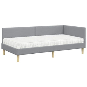 Struttura Letto Angolare con Materasso 2 pcs Grigio chiaro 3393749