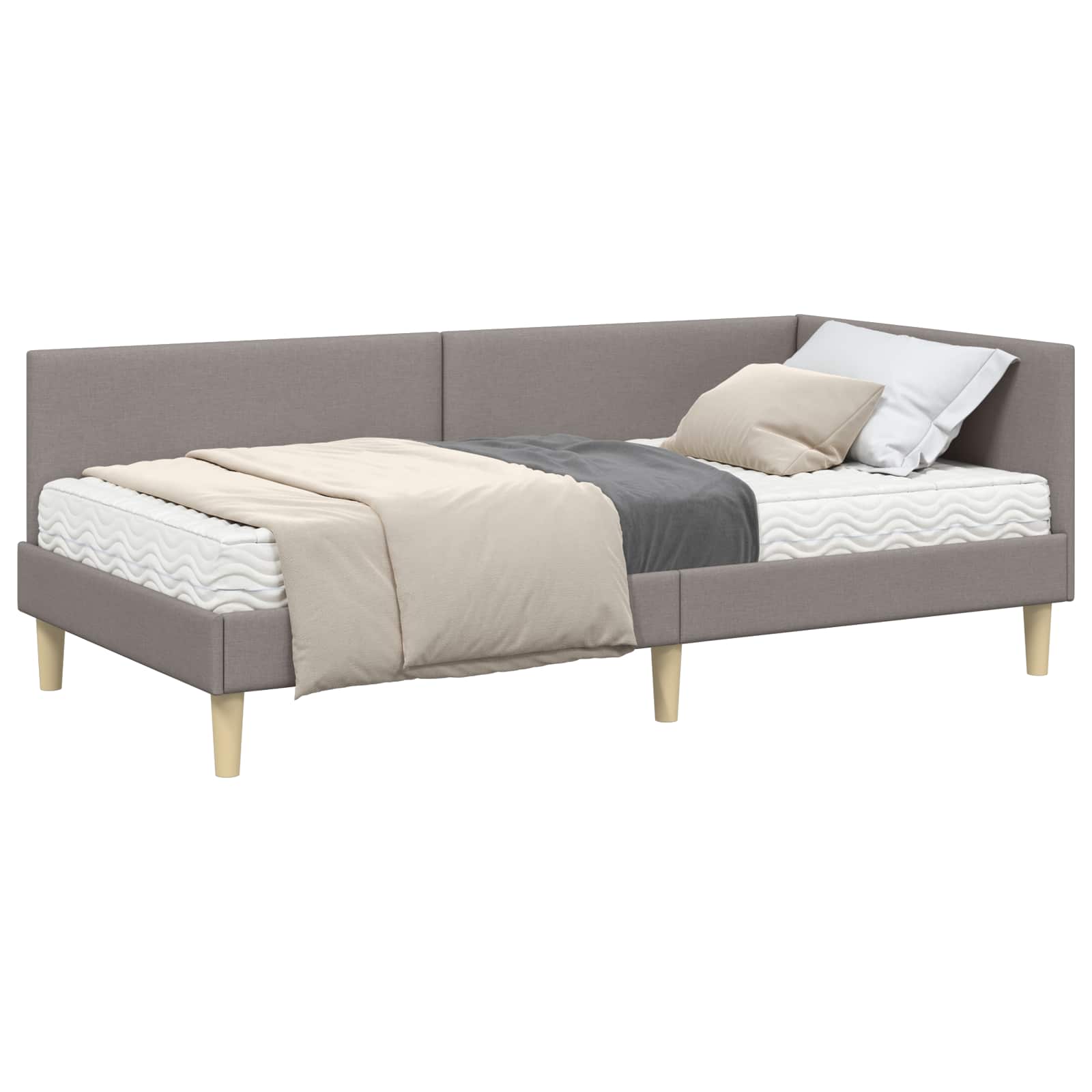 Struttura Letto Angolare con Materasso 2 pcs Talpa Tessuto 3393754