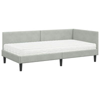 Struttura Letto Angolare con Materasso 2 pcs Grigio chiaro 3393758