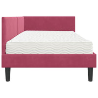 Struttura Letto Angolare con Materasso 2 pcs Verde Velluto 3393762