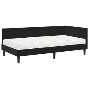 Struttura Letto Angolare con Materasso Altro 2 pcs Nero Velluto 3393763