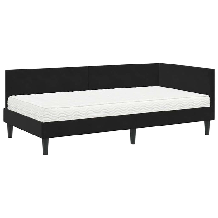 Struttura Letto Angolare con Materasso Altro 2 pcs Nero Velluto 3393773