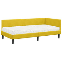 Struttura Letto Angolare con Materasso 2 pcs Giallo Velluto 3393774