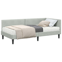 Struttura Letto Angolare con Materasso 2 pcs Grigio chiaro 3393778
