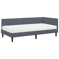 Struttura Letto Angolare con Materasso 2 pcs Grigio Velluto 3393789