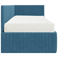 Struttura Letto Angolare con Materasso 2 pcs Blu Velluto 3393797