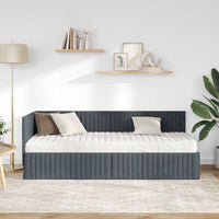 Struttura Letto Angolare con Materasso 2 pcs Grigio Velluto 3393799