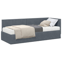 Struttura Letto Angolare con Materasso 2 pcs Grigio Velluto 3393799