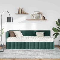 Struttura Letto Angolare con Materasso 2 pcs Verde Velluto 3393800
