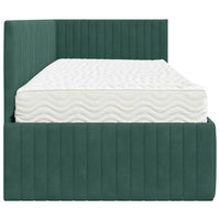 Struttura Letto Angolare con Materasso 2 pcs Verde Velluto 3393800