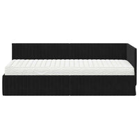 Struttura Letto Angolare con Materasso 2 pcs Nero Velluto 3393803